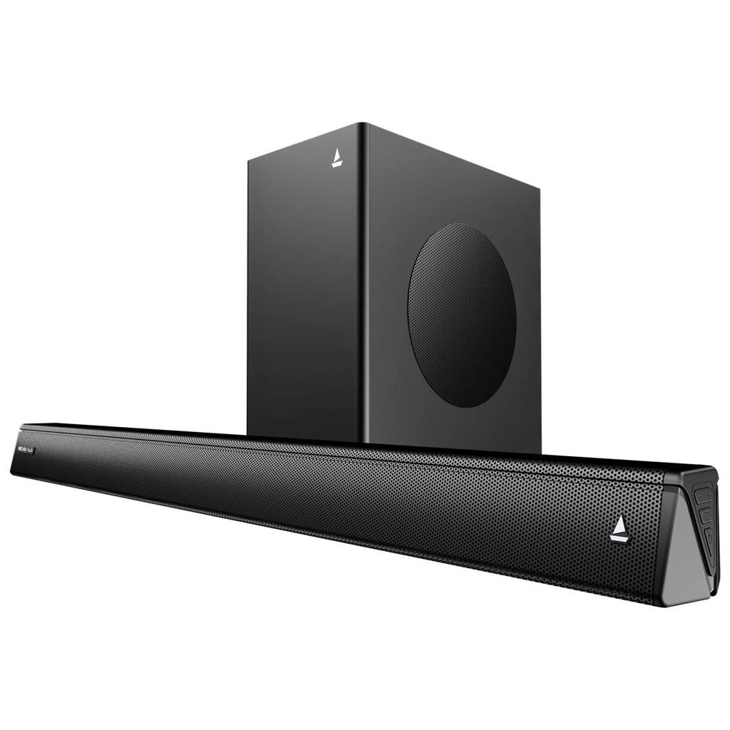 boAt Aavante Thump Plus | 200W 2.1 Channel Soundbar with Wired Subwoofer, Multi-Connectivity & EQ Modes — Premium Black