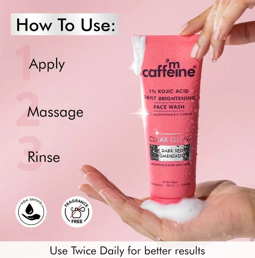 Brightening Face Wash - 1% Kojic Acid & Glutathione