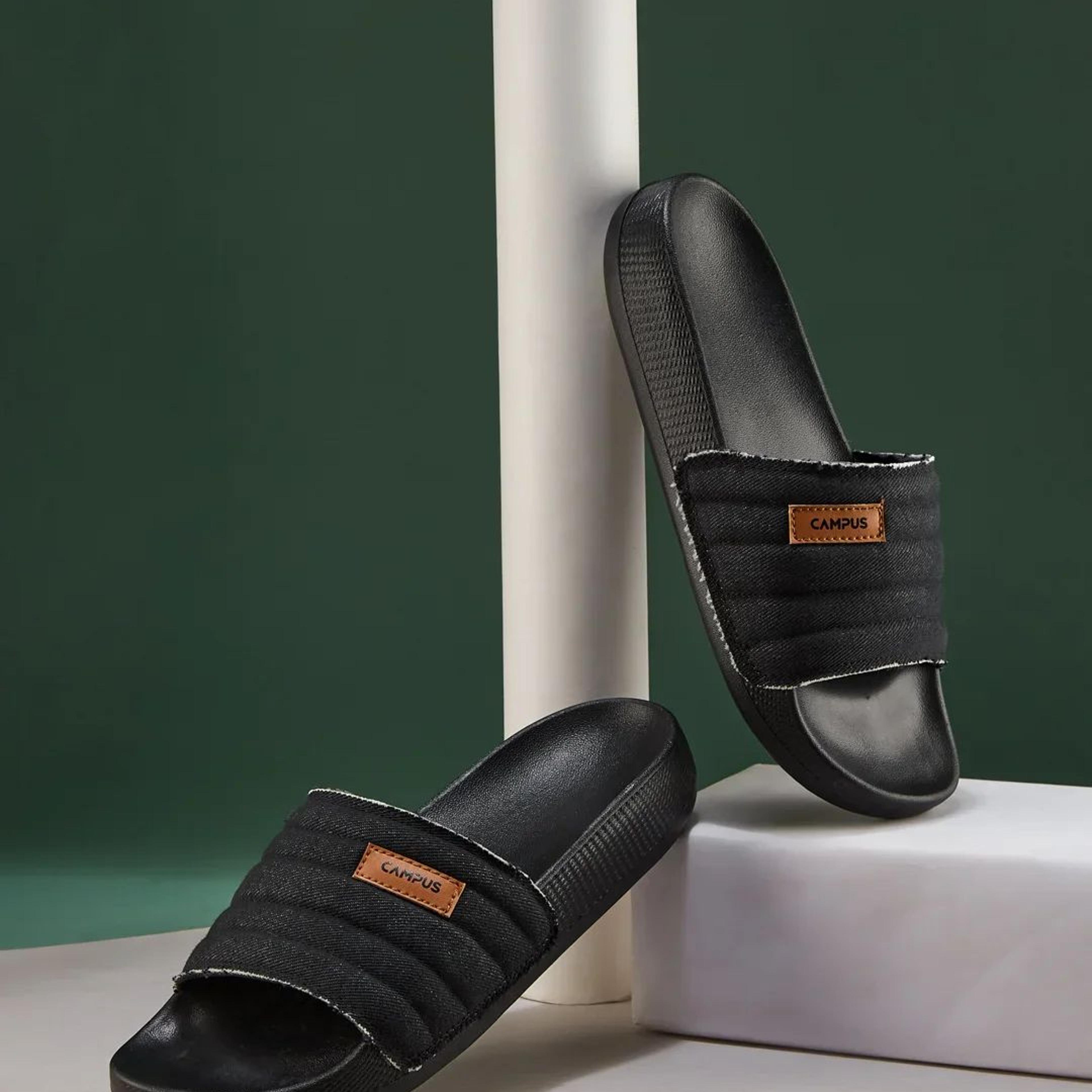 SL-473 Black Men's Slides