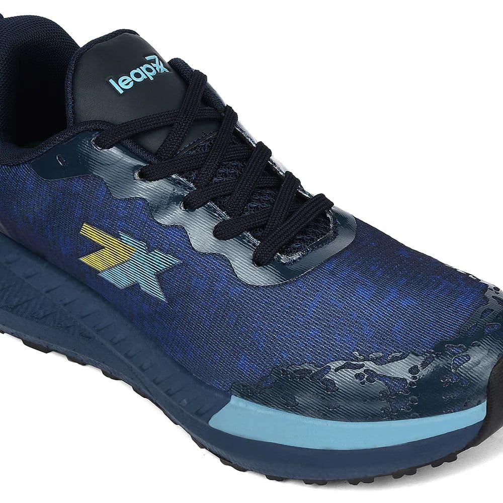 Leap7x Navy Blue Sports Lacing Running Shoes For Men XLM-07 By Liberty — photo 4