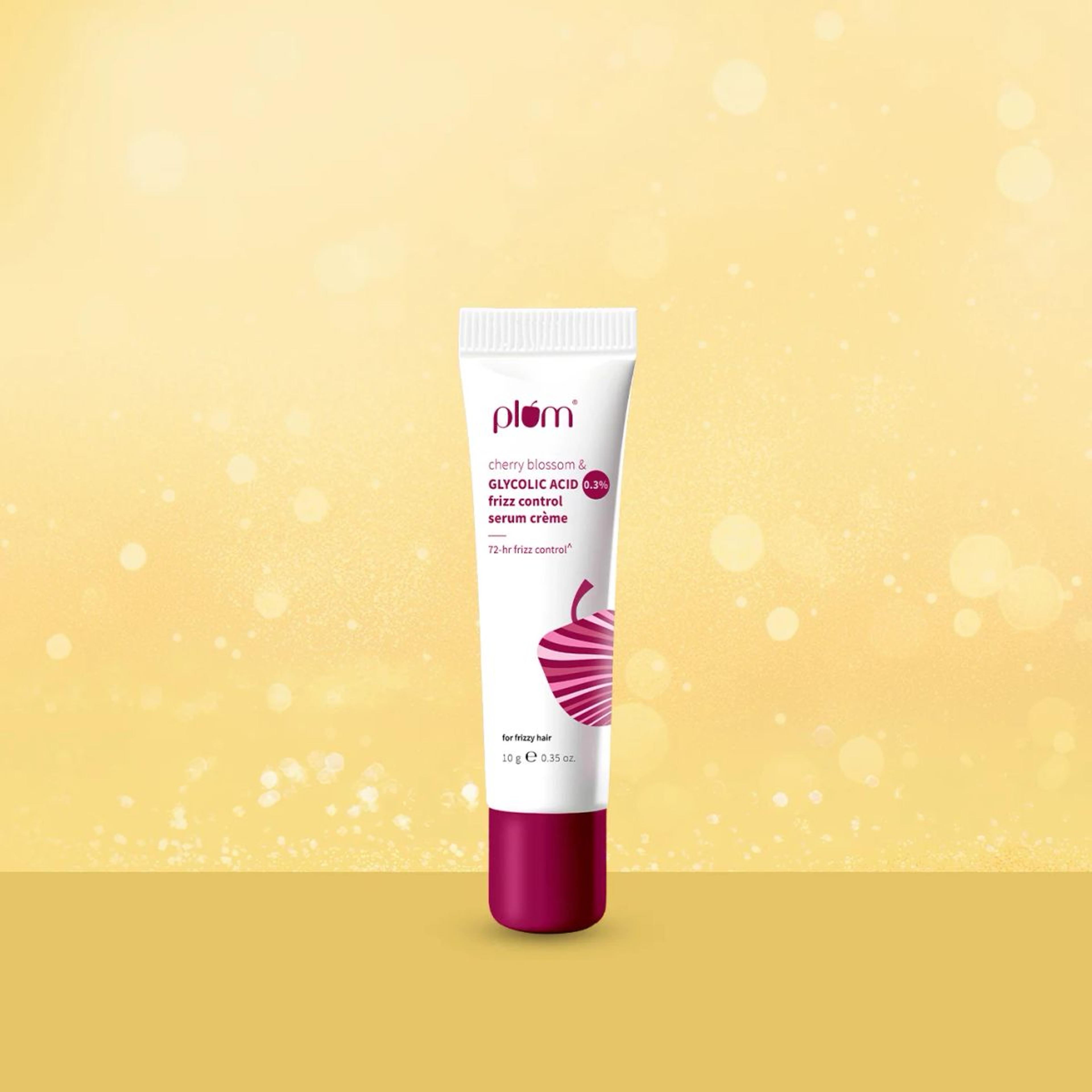 Cherry Blossom And 1% Glycolic Acid Frizz Control Serum Crème | 10ml | Travel-Size