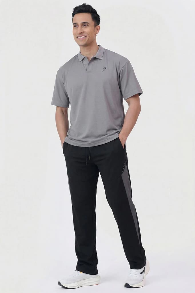 Noir Oversized Polo T-shirt Grey — photo 6