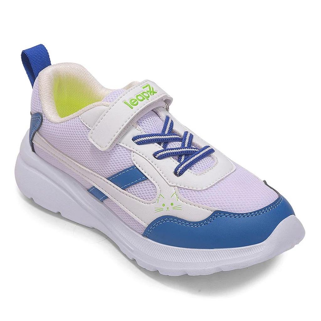 Leap7X TOTSTREND3 White Sports Non Lacing Walking Shoes for Kids by Liberty