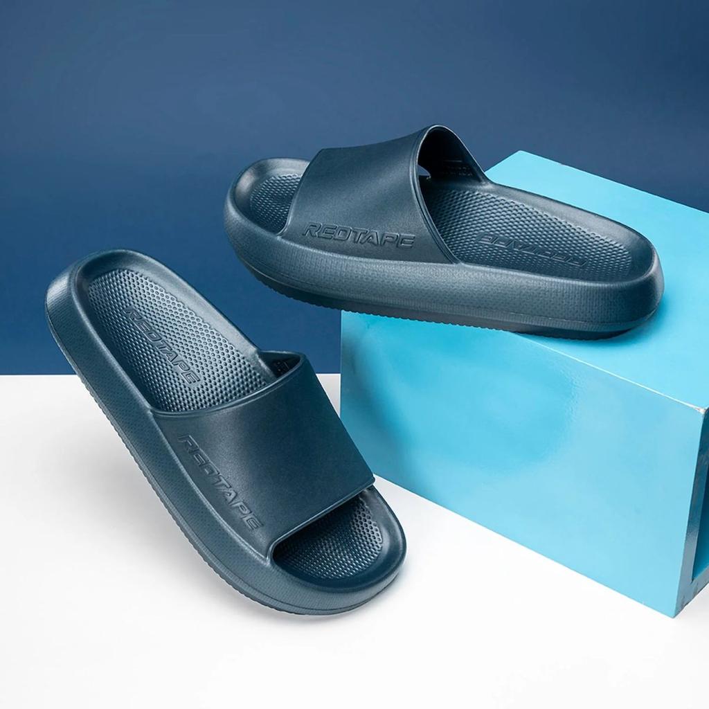Mens Sliders in Stone Blue | Casual Pool Sliders — photo 6