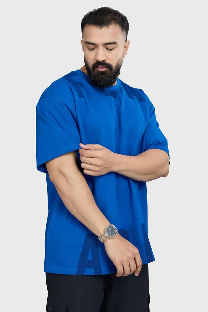Refined Oversized T-shirt Royal Blue — photo 2