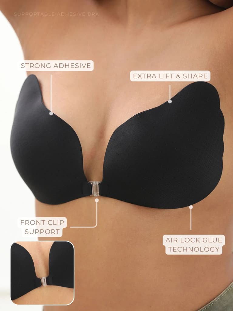 Adhesive Bra with Front Clip – Cotton, AirLock Glue, Extra Lift & Shape, Seamless Invisible Finish — photo 9