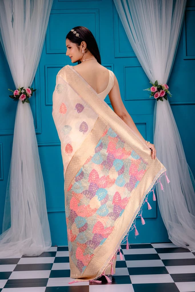 Mimosa Women's Woven Design Banarasi Style Art Silk Saree With Blouse Piece : SA00001787PCFREE — photo 6
