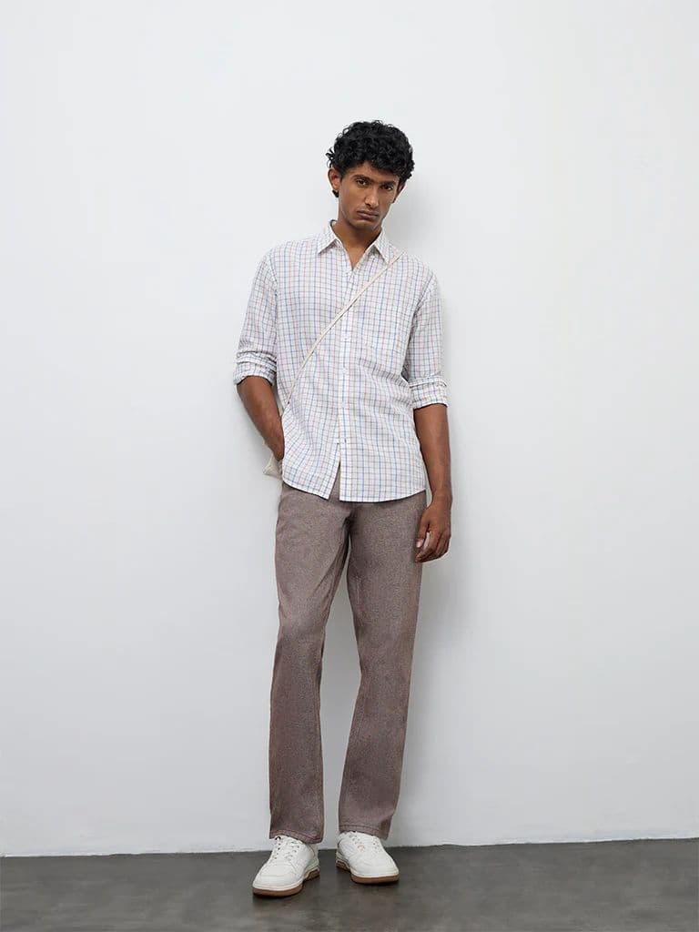 WES Casuals Off-White Relaxed-Fit Cotton-Blend Shirt — photo 2