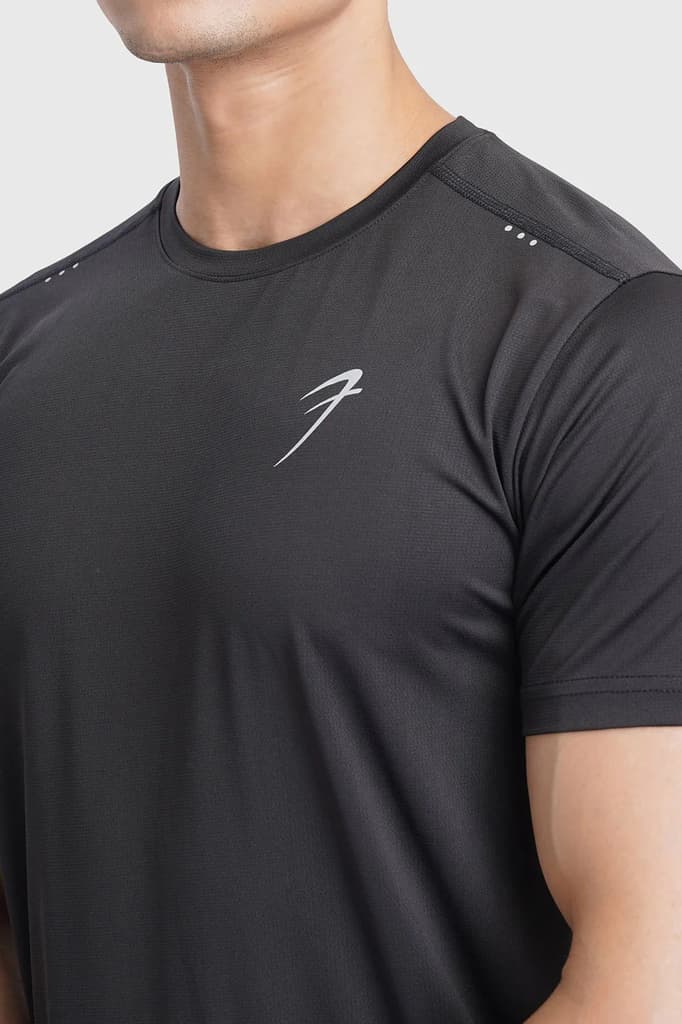Laser Cut Running T-shirt Black — photo 3