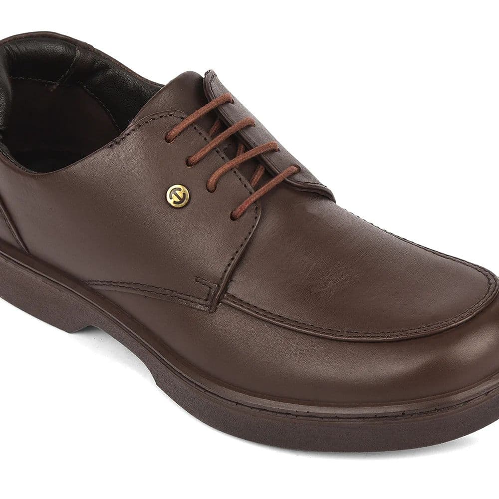 Healers Dark Brown Formal Lacing Derby Shoes For Men 204601AN By Liberty — photo 4