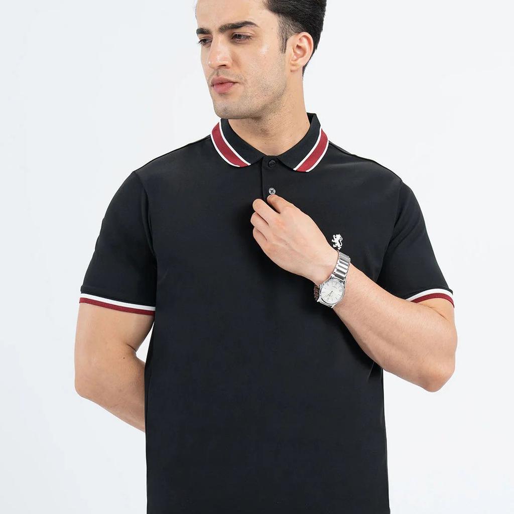 Polo T Shirts for Men in Black | Half Sleeve T Shirt