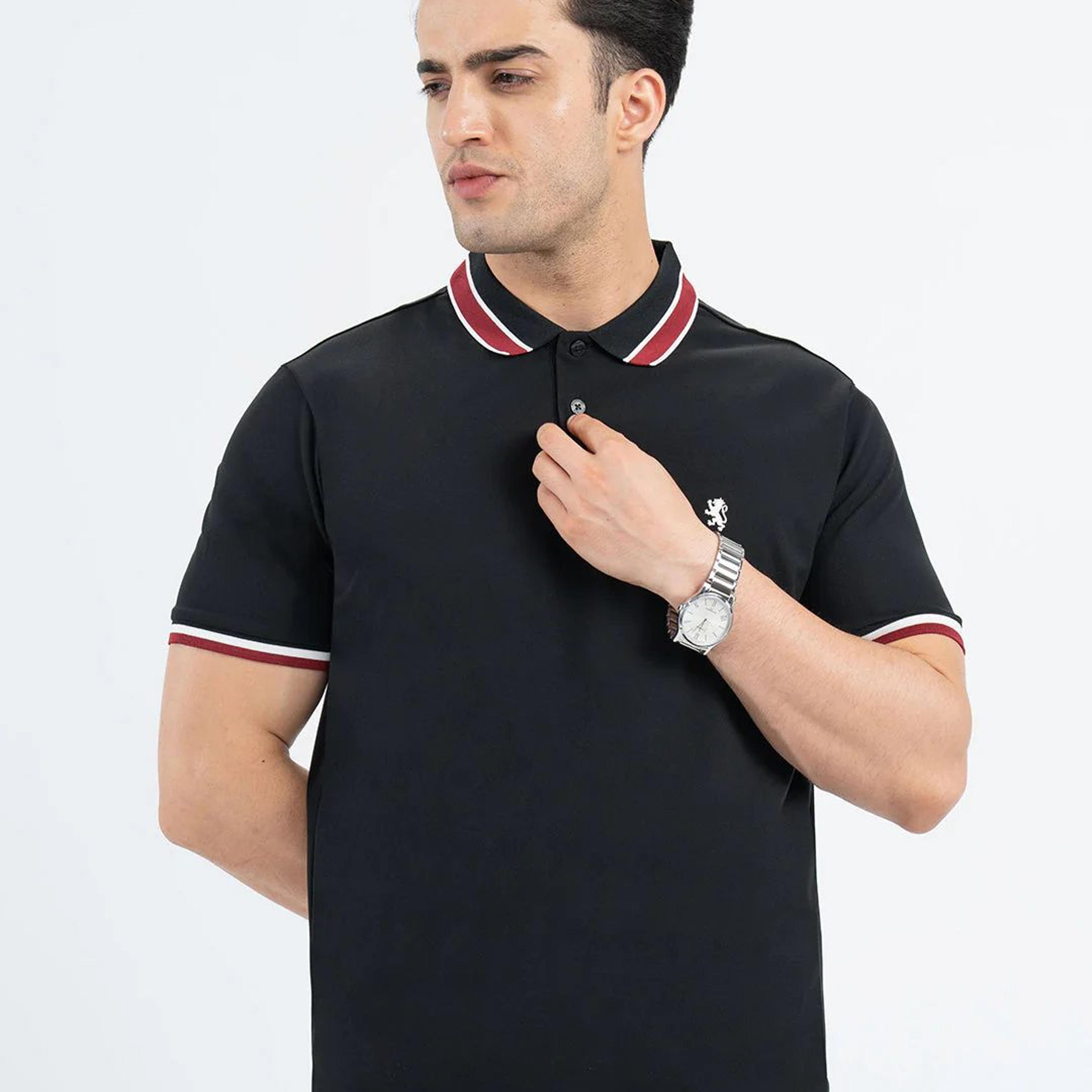 Polo T Shirts for Men in Black | Half Sleeve T Shirt