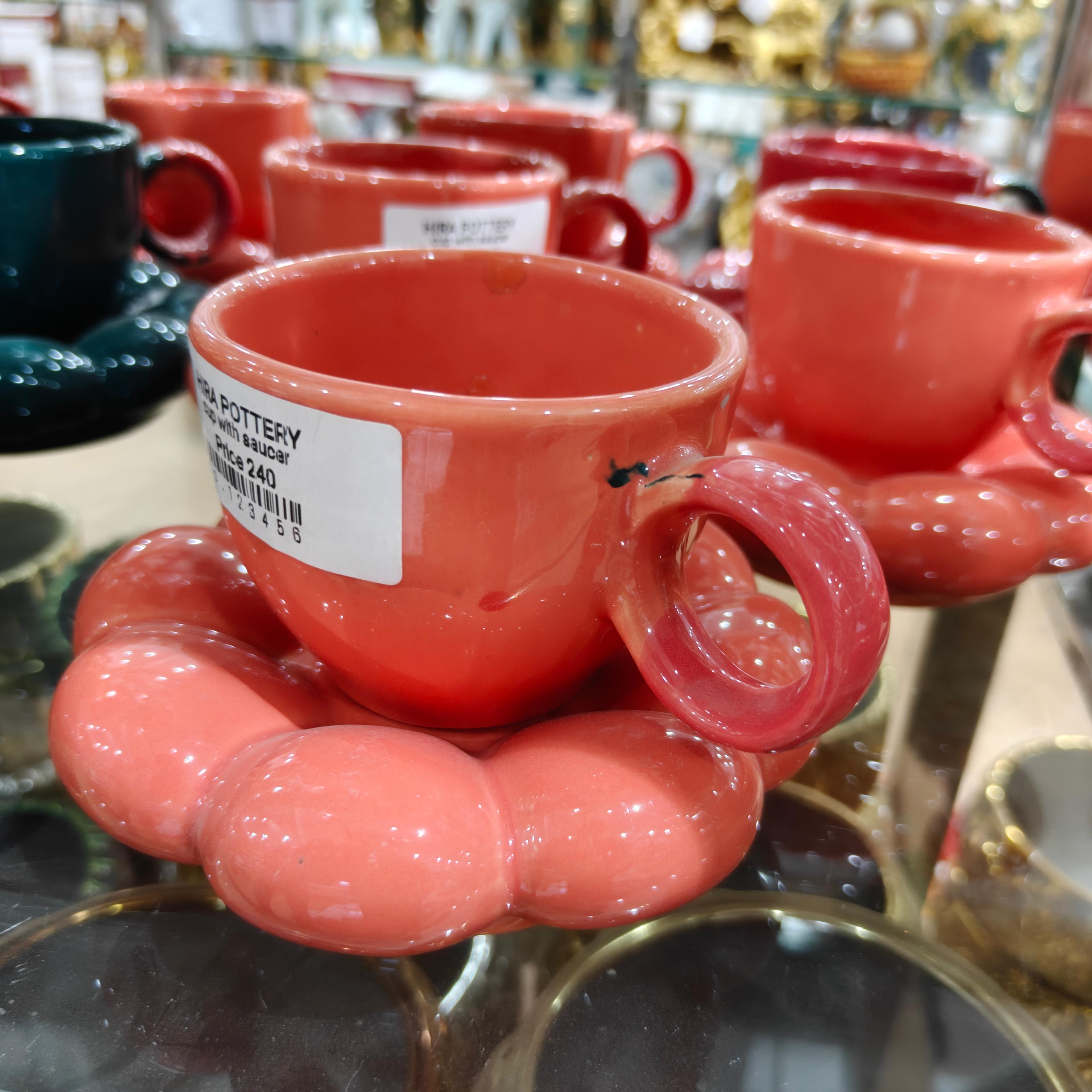 Pink Ceramic Coffee Mug | Handmade | Unique | Decorative