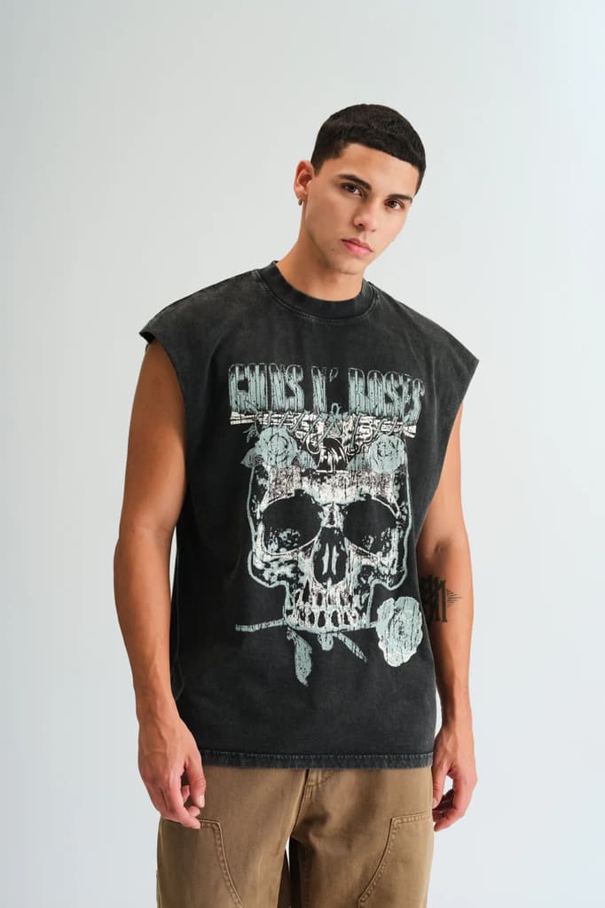 Faded Guns N Roses Oversized Tank — photo 6