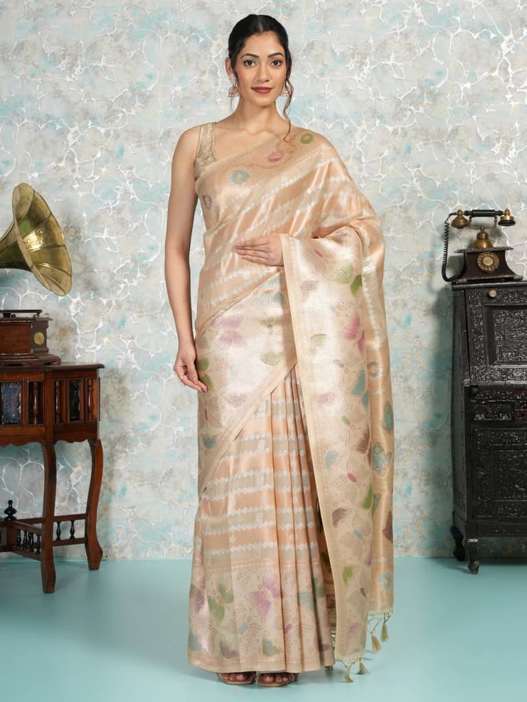 Mimosa Women's Woven Design Banarasi Style Art Silk Saree With Blouse Piece : SA00002065CKFREE — photo 2