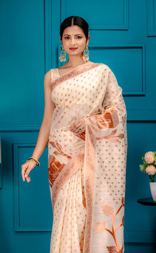 Mimosa Women's Woven Design Banarasi Style Art Silk Saree With Blouse Piece : SA00001828HWFREE — photo 2