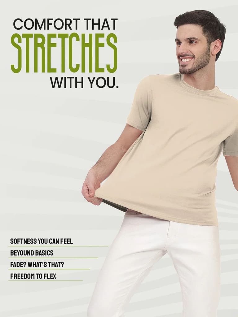 Organic Cotton solid T-shirt for men - Pack Of 2 — photo 6