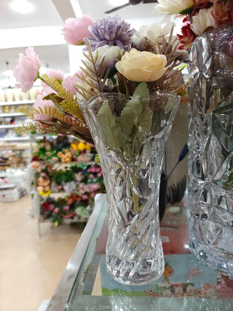 Clear Glass Vase | Modern Design | Decorative | Clear