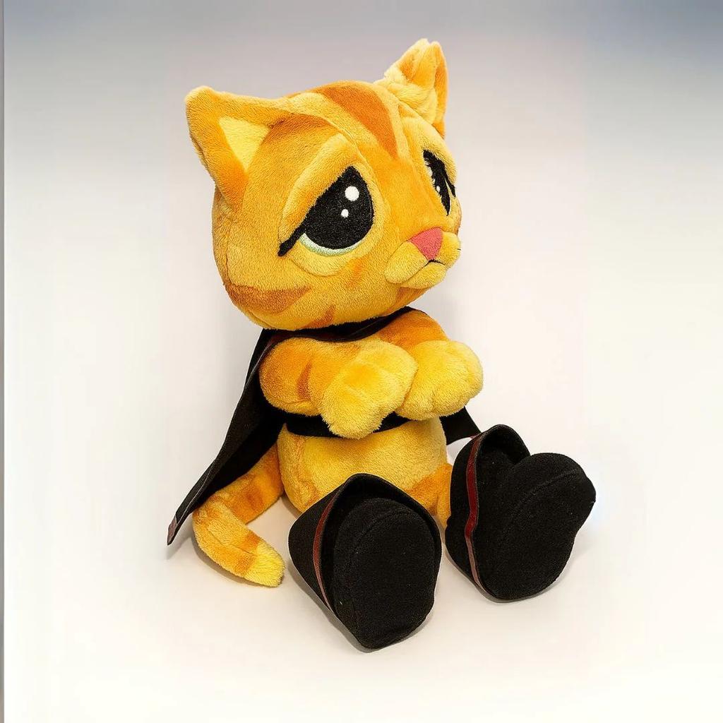 Puss in Boots Plush Toy | Cartoon Cat Soft Toy with Cape n Boots