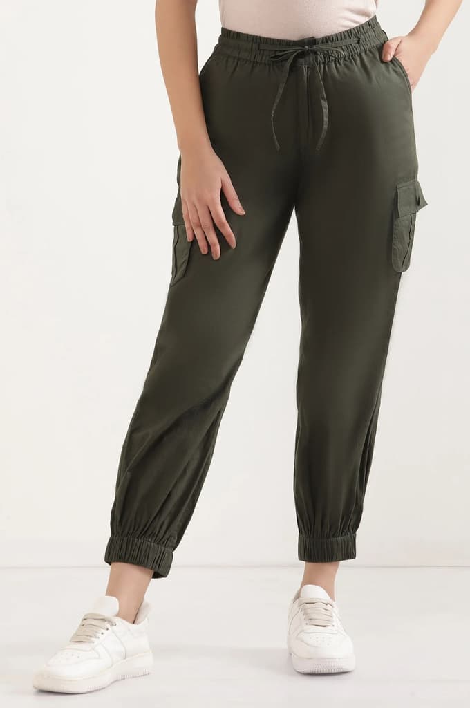 Green Six Pocket Cargo Paants — photo 2
