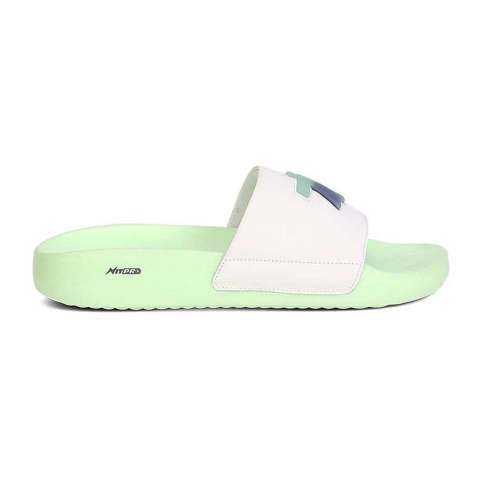 Leap7X NITWALK-30 Men's White Slides - Lightweight Nitro Sole with Molded EVA Comfort — photo 2