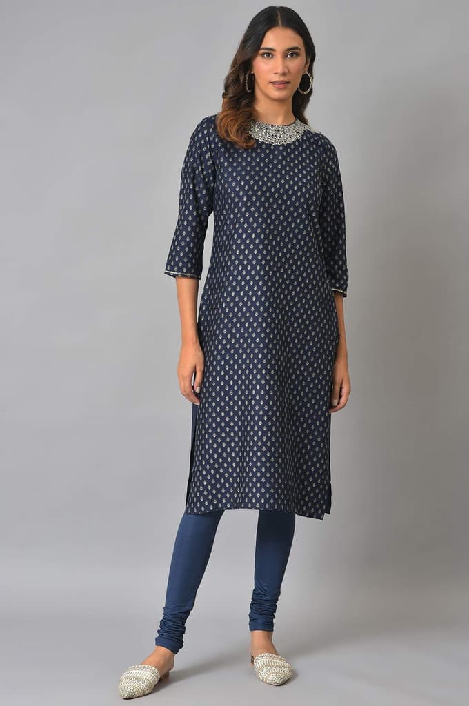 Blue Poly Lycra Women Churidar — photo 5