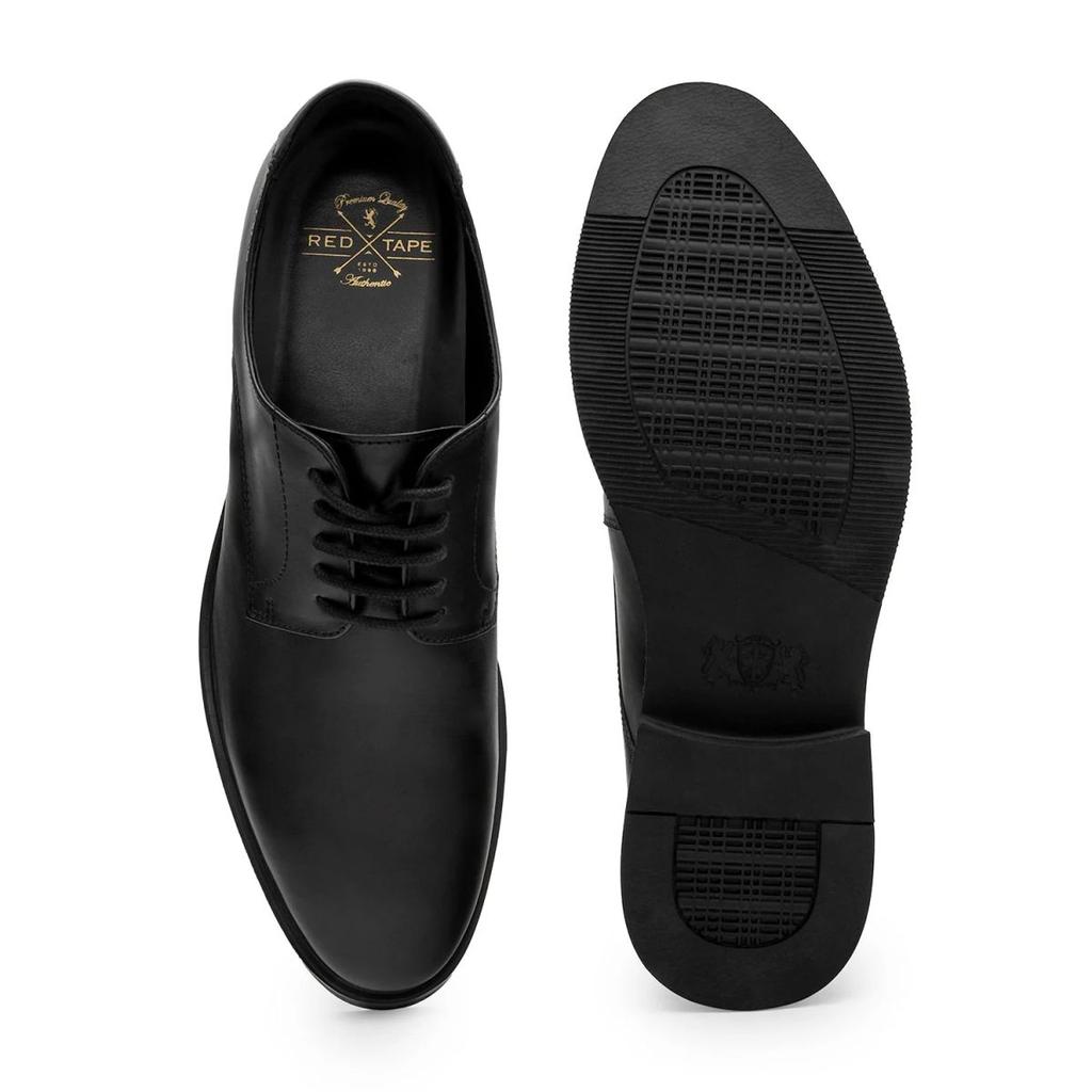 Men's Leather Black Derby Shoes for Refined Daily Formal Style — photo 5