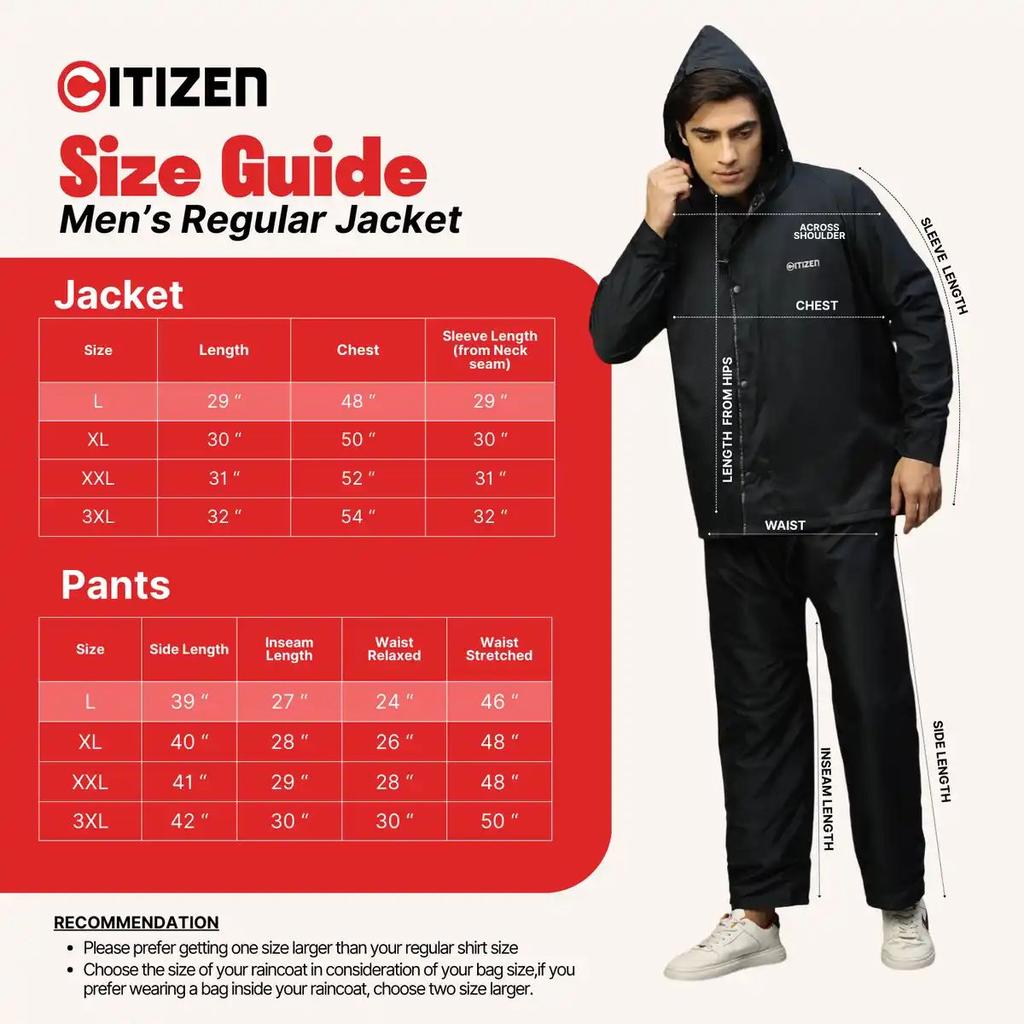 Citizen Men Raincoat Reversible Series | CRRE01 | Black | L — photo 2