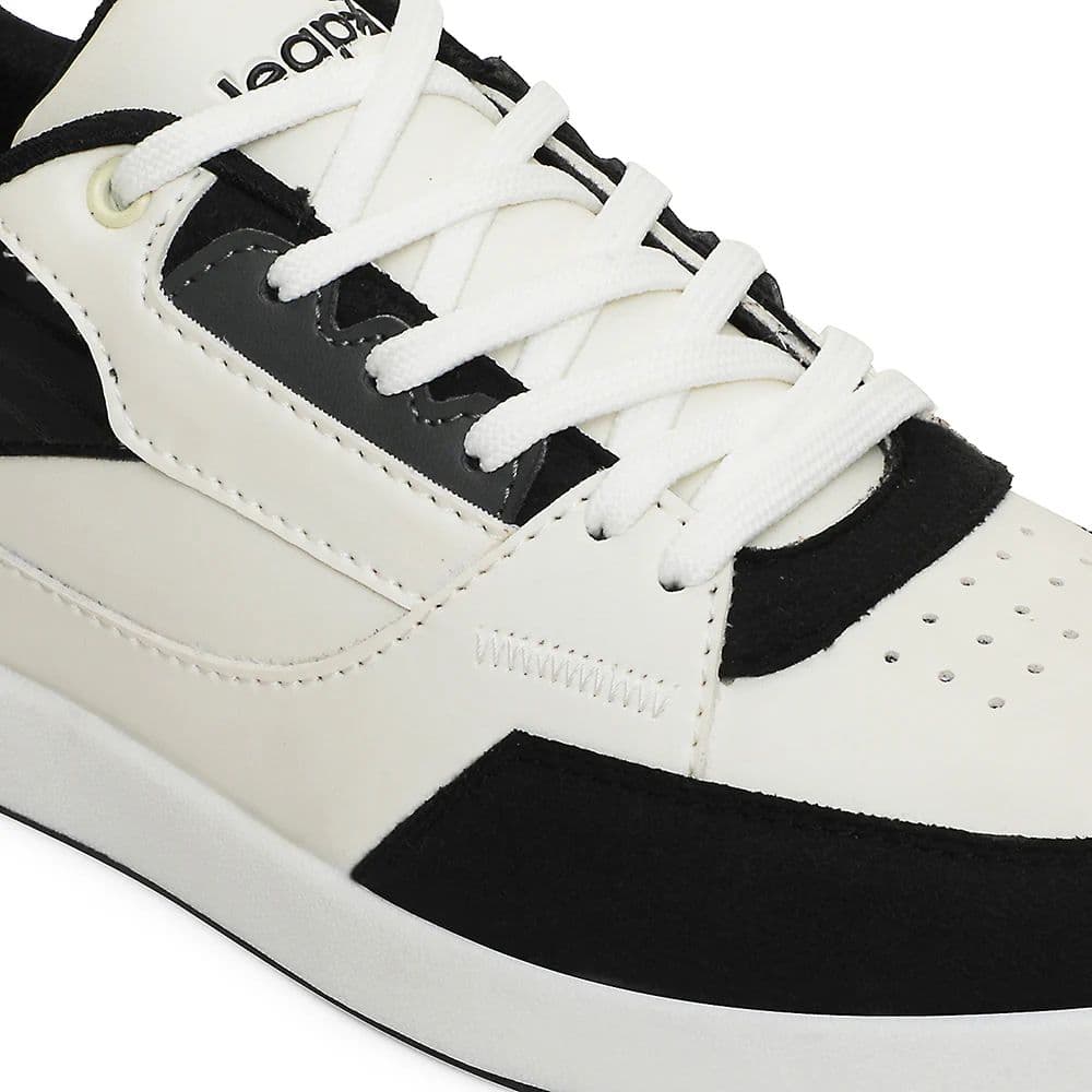 Leap7x White Casual Lacing Sneakers For Men AMAZER-20E By Liberty — photo 5