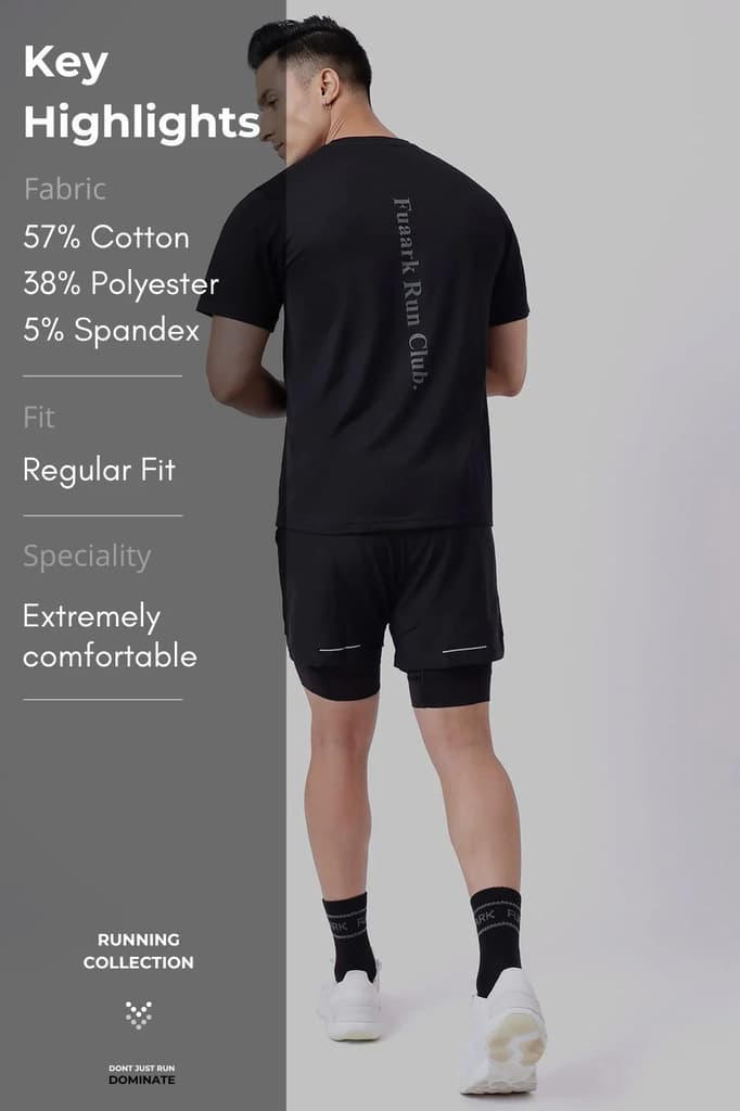 Pulse Running T-shirt Black — photo 7