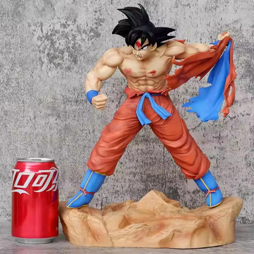 Tearing Clothes Goku 33cm Action Figure | DBZ Anime Battle Scene Statue — photo 2