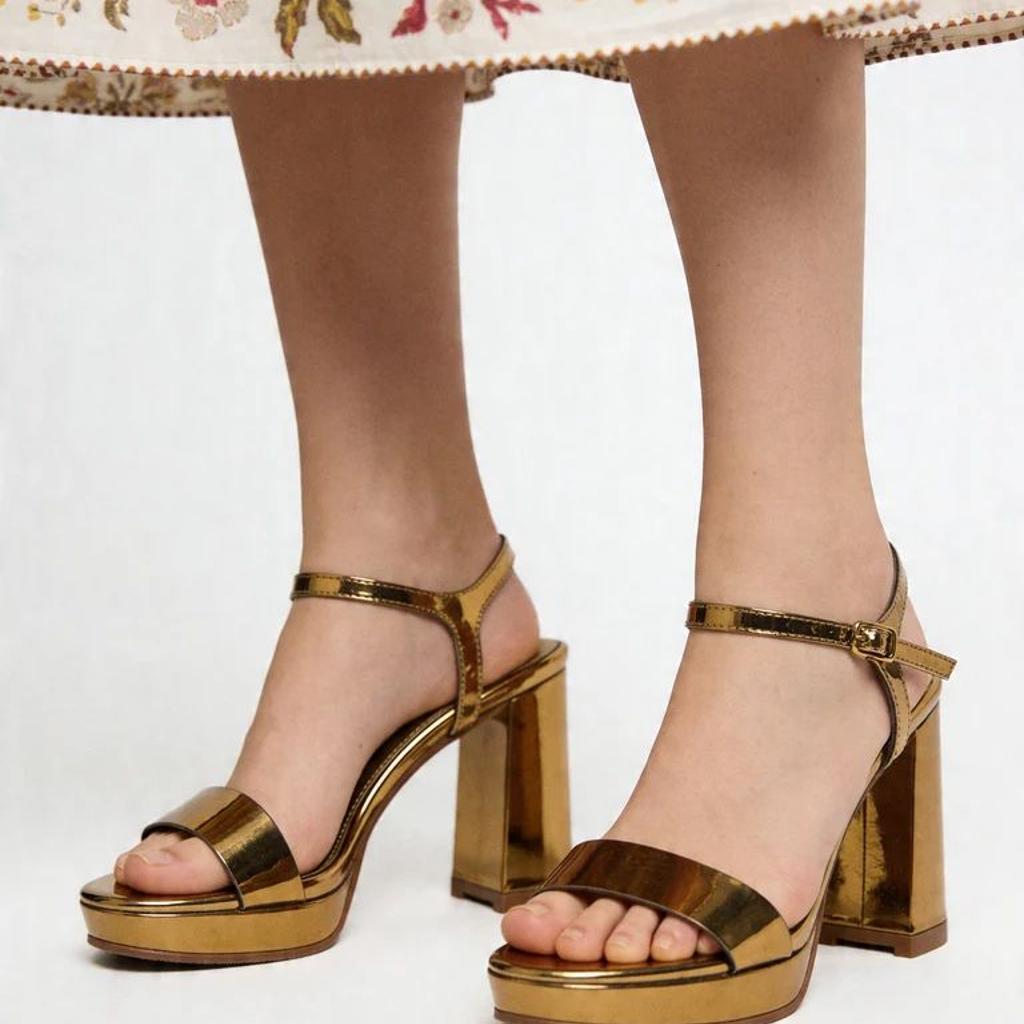 LUNA BLU Bronze Metallic Heeled Sandals