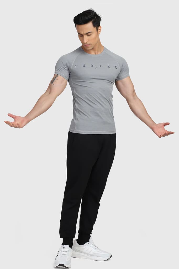 Checks T-shirt Ultimate Grey — photo 2
