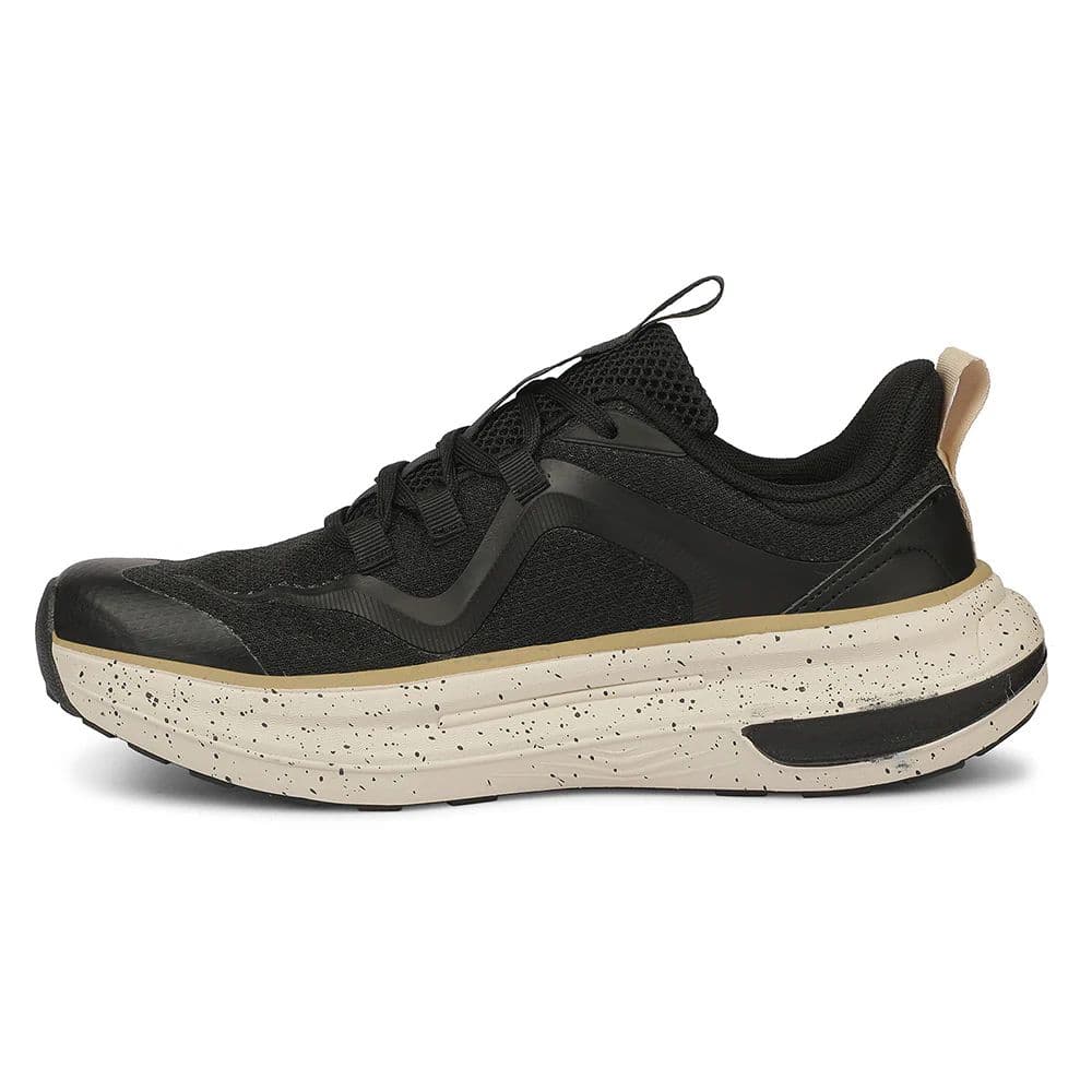 Leap7X ZQ-WFM-07 Black Sports Non Lacing Walking Shoes for Men by Liberty — photo 5