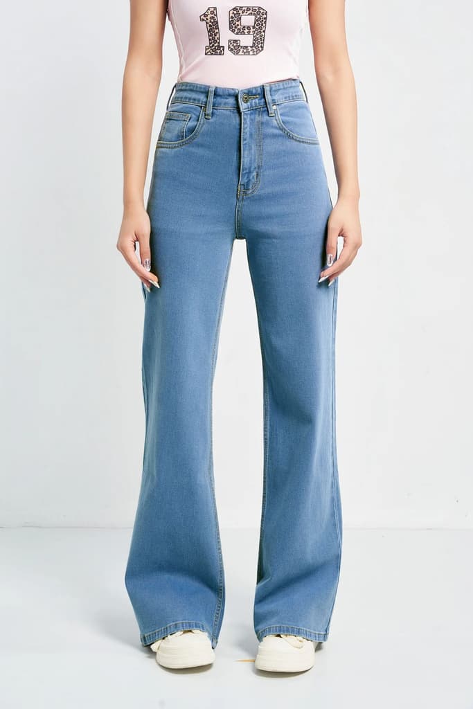 Wide Leg High Rise Jeans — photo 3