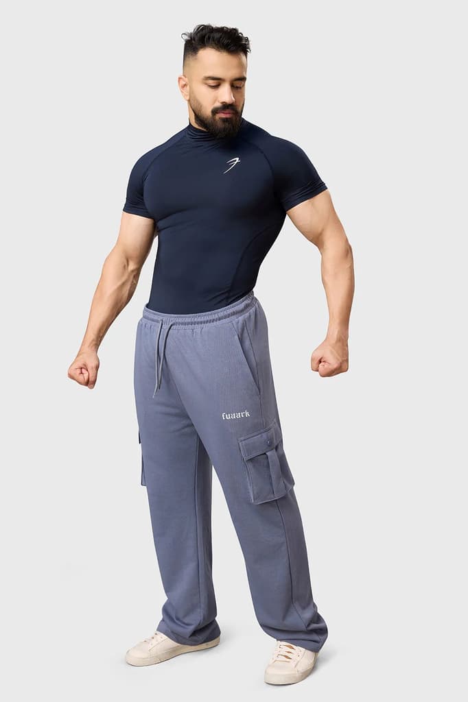 High Neck Compression T-shirt Navy — photo 6
