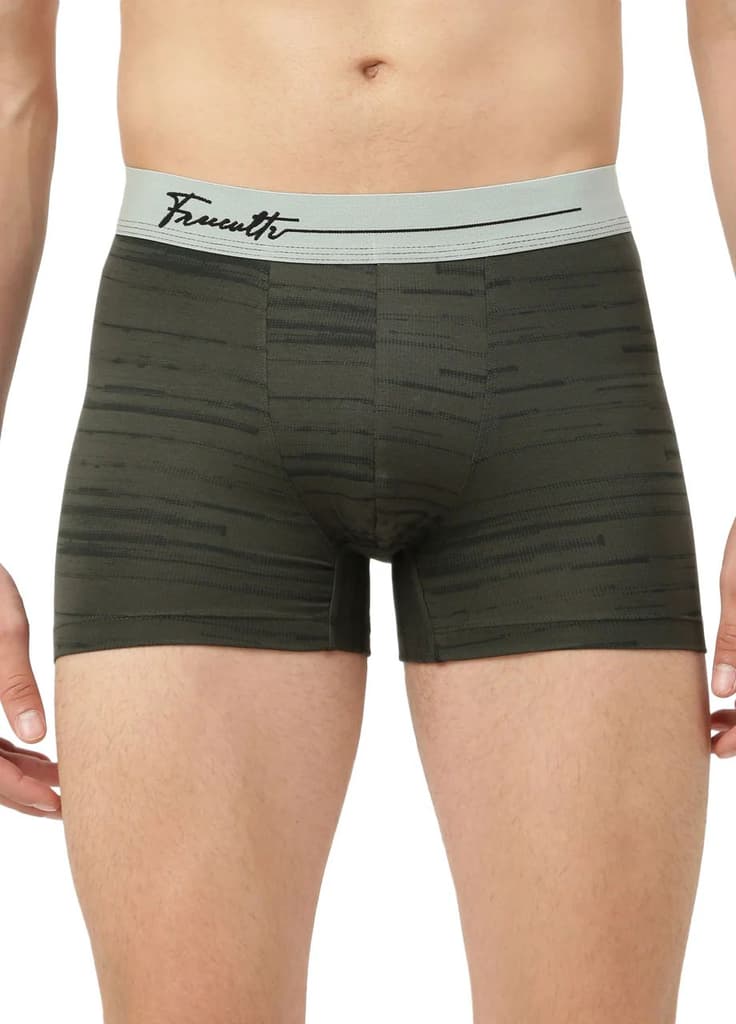 Men's Anti-Bacterial Printed Micro Modal Trunk (Pack of 1) — Pixel Green / S / Men