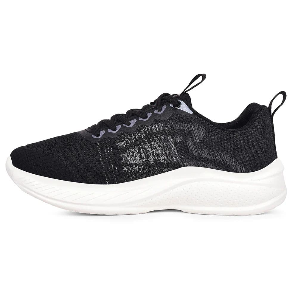Leap7x Black Sports Lacing Running Shoes For Men DREPON-1E By Liberty — photo 3