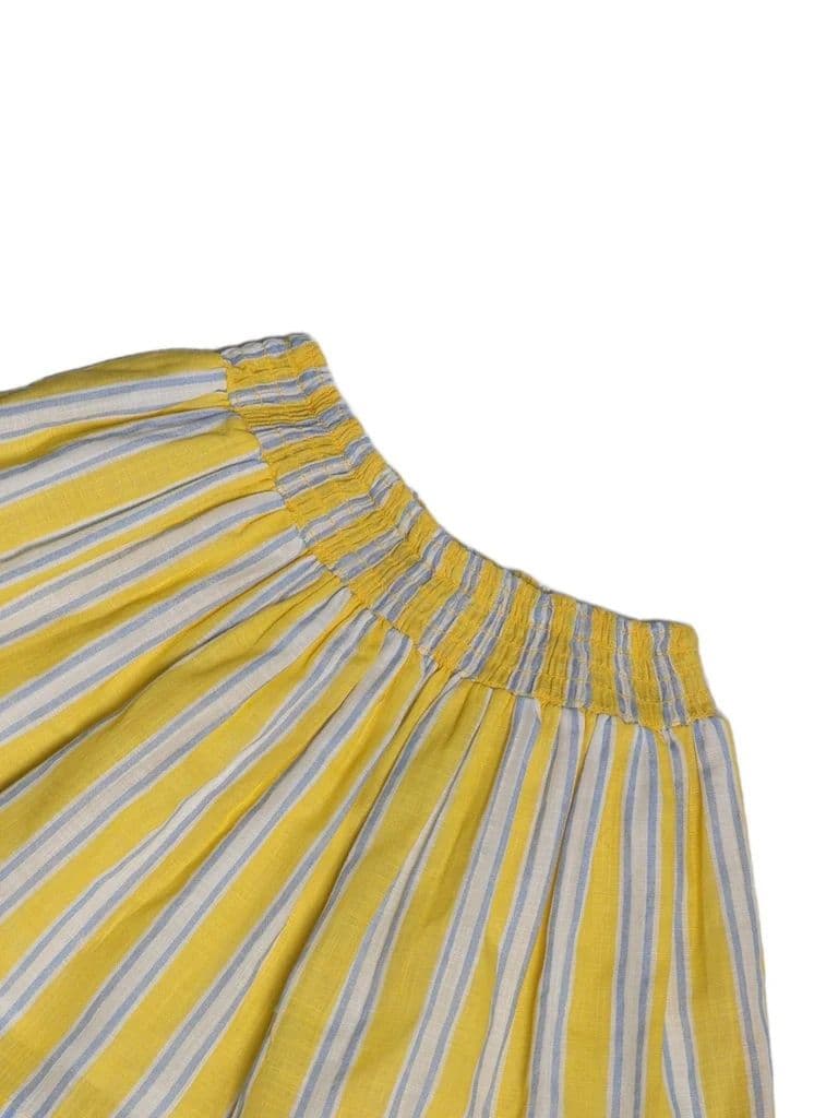 Utsa Kids Girls Yellow Striped Cotton Flared Skirt - (2-8 yrs) — photo 5