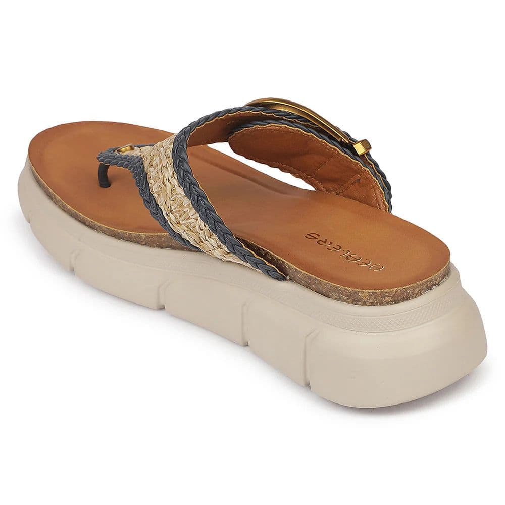 Healers ZQ-HDLT-01 Everyday Comfort Navy Blue Casual Slippers for women by Liberty — photo 3