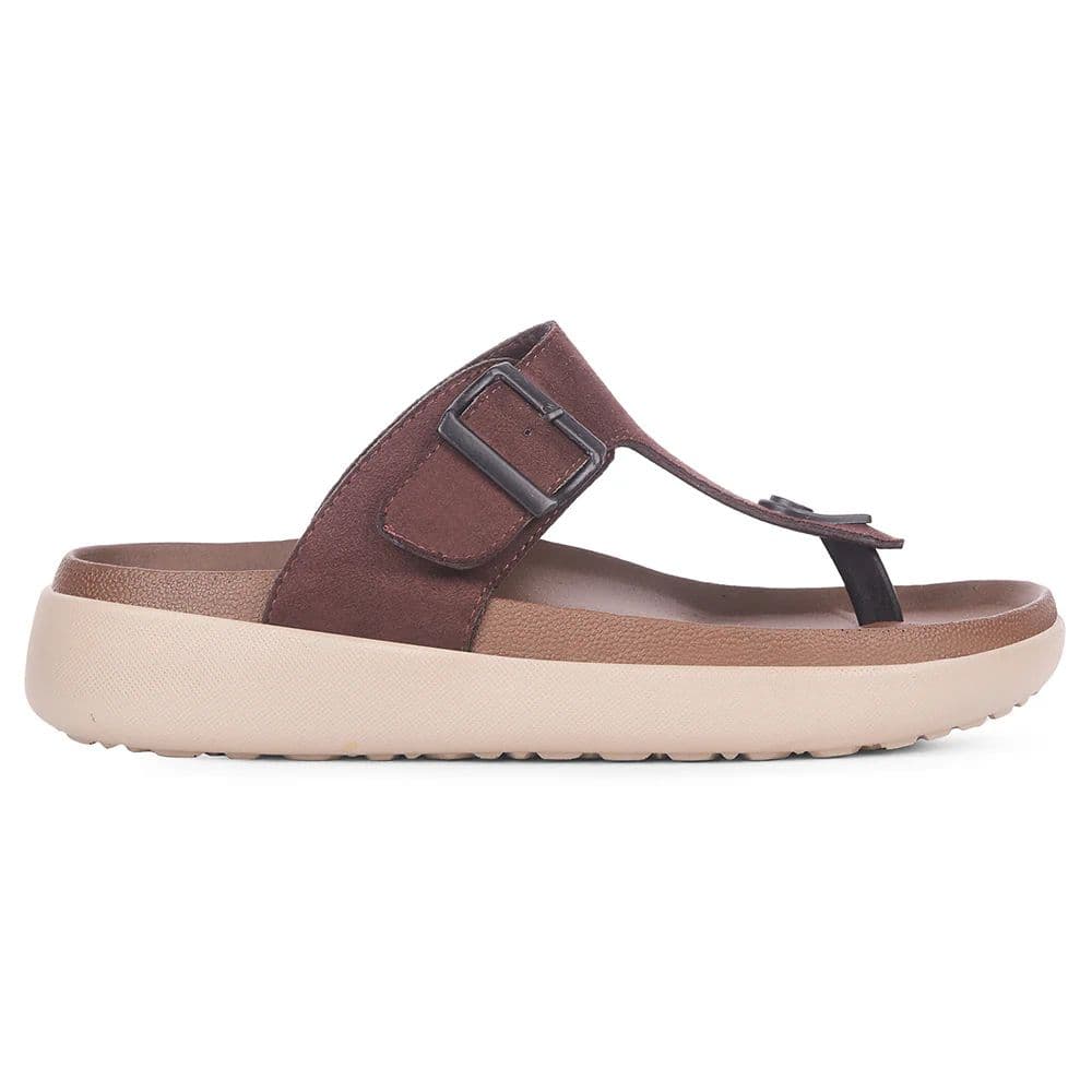 Healers Dark Brown Casual Flat Sandal for Men VAL-38E By Liberty — photo 4