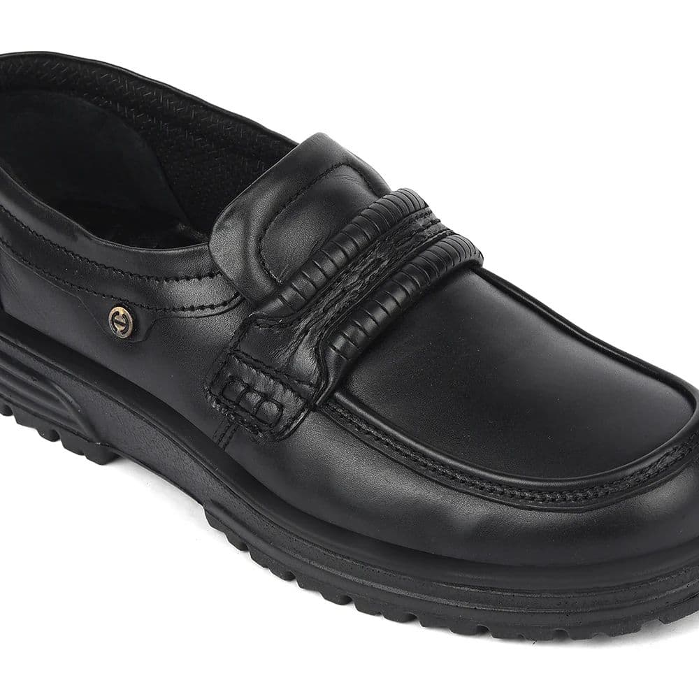 Healers Black Formal Non Lacing Derby Shoes For Men 719054AN By Liberty — photo 4