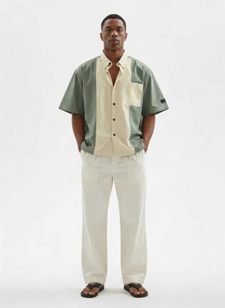 Colourblocked Casual Shirt // 001 — photo 2