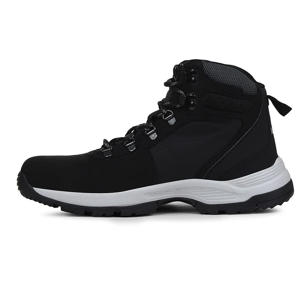 Leap7x Black Sports Lace-Up High Ankle Trekking Shoes For Men PLATINUM-E By Liberty — photo 3