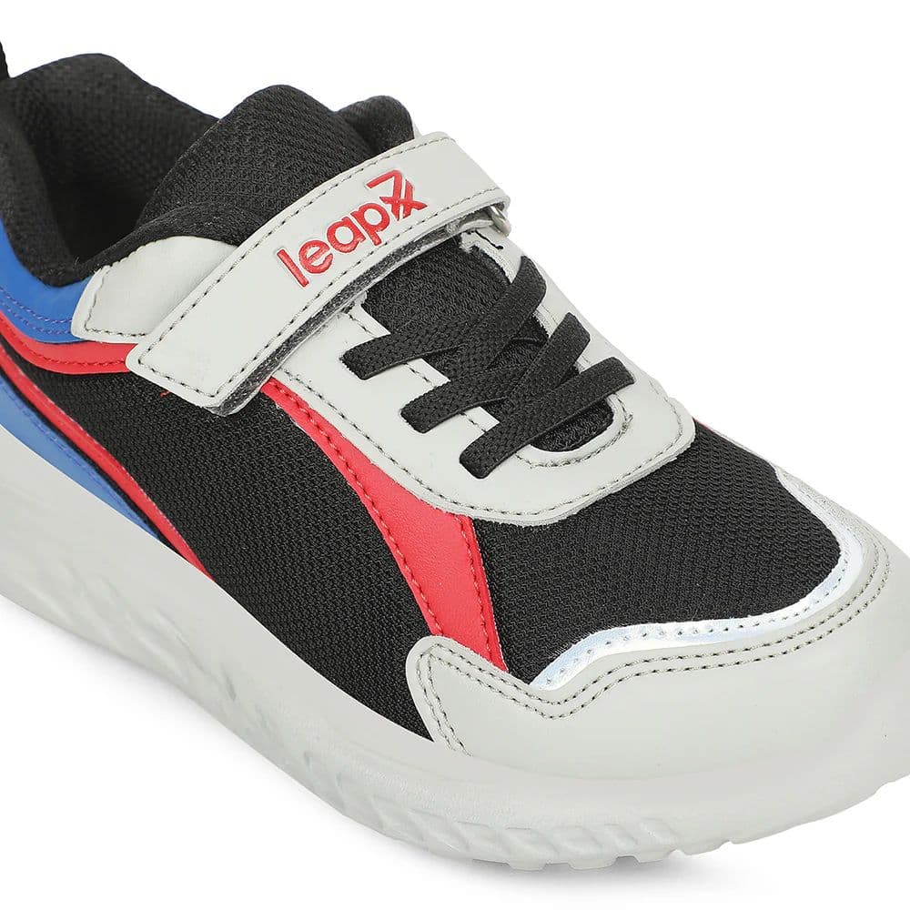 LEAP7X Black Sports Non Lacing Walking Shoes for Kids HINKS-15E by Liberty — photo 6