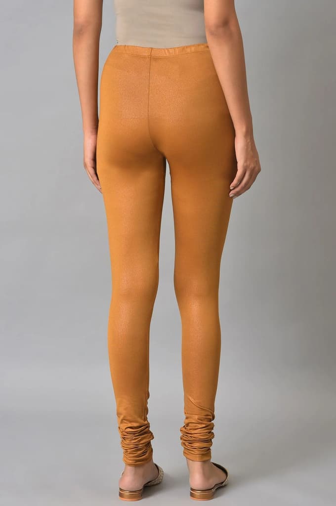 Brown Poly Lycra Women Churidar — photo 2