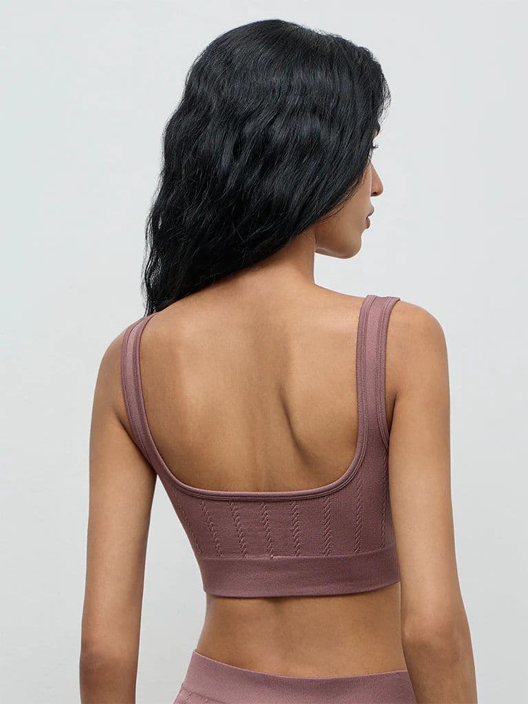 Superstar Dusty Taupe Cable-Knit Seamfree Bra — photo 4