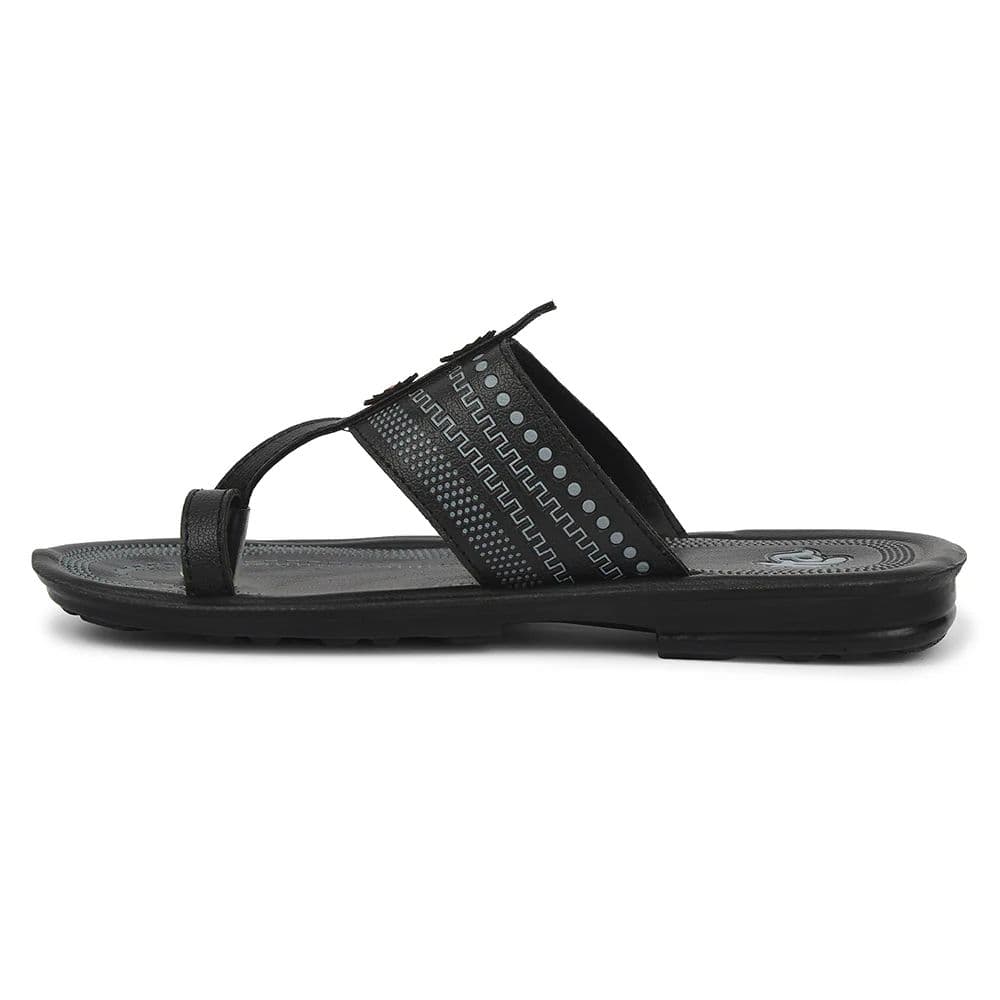 A-HA Black Casual Flat Sandal For Men MPU-62 By Liberty — photo 3