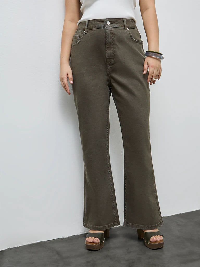 Gia Olive Bootcut High-Rise Jeans — photo 2