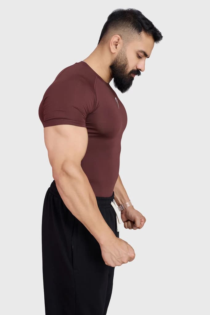 Compression T-shirt Brown — photo 6
